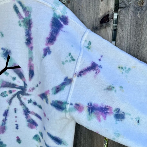 🎉HP🎉*Obey | Chaos & Dissent Tied Dye Hoodie in White Size M - Picture 10 of 10